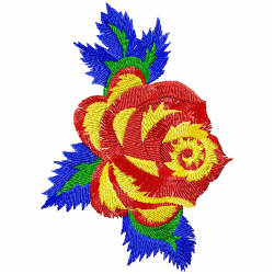 Flowers And Tree Embroidery Design 6